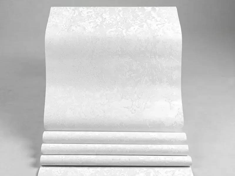 کاغذ دیواری ساده طرح پتینه سفید کد 906w-1