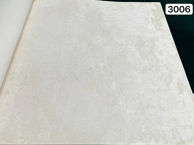 کاغذ دیواری ساده پتینه سفید کد p3006