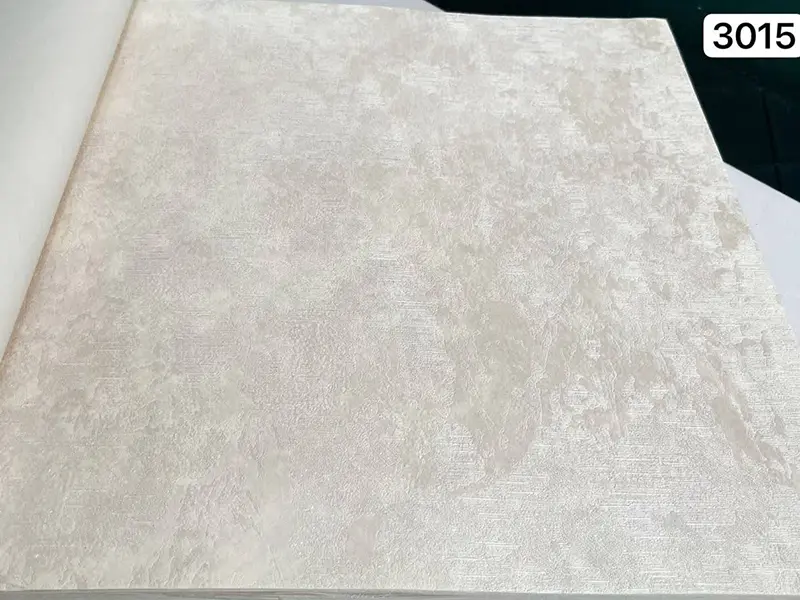 کاغذ دیواری ساده طرح پتینه کرم کد p3015
